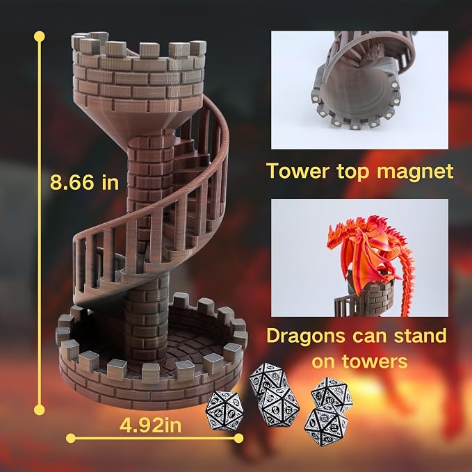 Wyvern Castle Dice Tower for Table Games, D&D & RPG Games, Perfect Table - Image 2