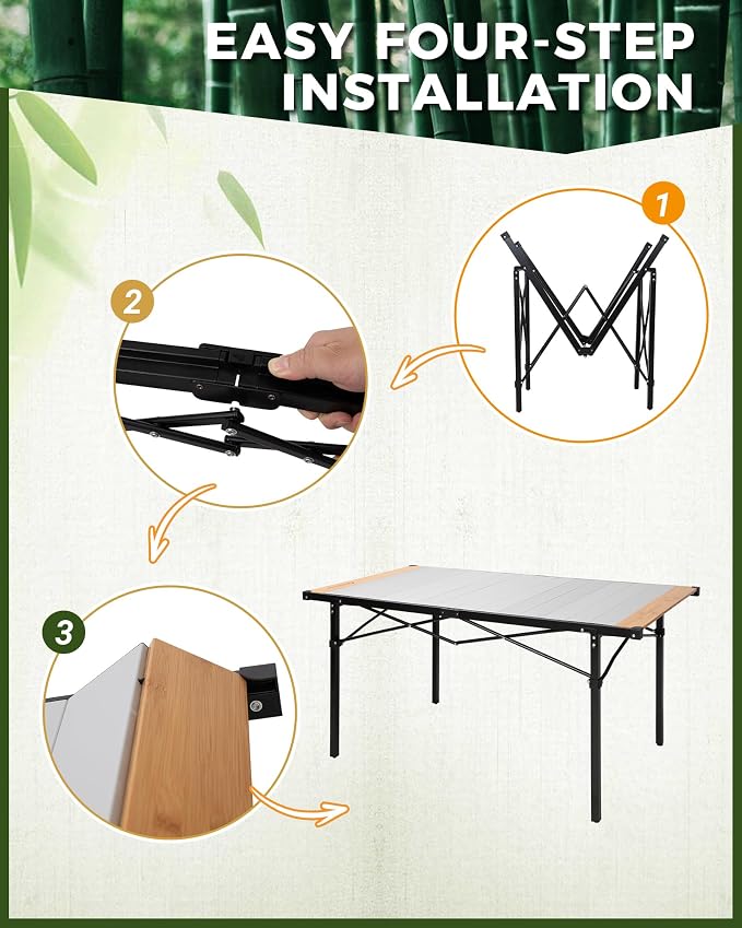 KingCamp Aluminum Folding Lightweight Roll Portable Stable Table - Image 8