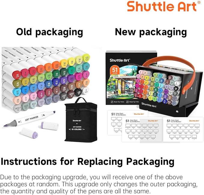 Shuttle Art Alcohol Markers Brush tip, Dual Tip Brush & Chisel Tip Art Marker - Image 9