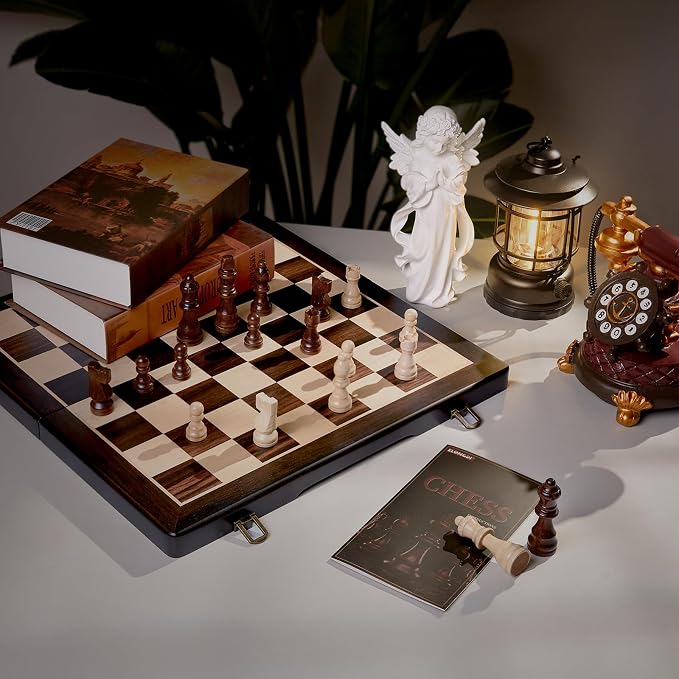 Magnetic Wooden Chess Set for Adults Kids - Image 8