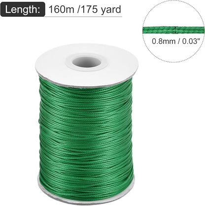 MECCANIXITY Waxed Cord 0.8mm Waxed Polyester Cord 175 Yard Wax String - Image 2