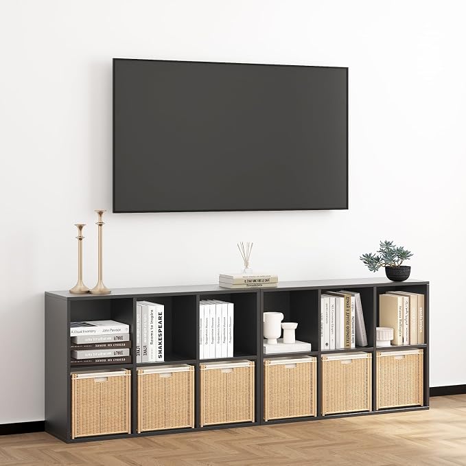 Wooden 6 Cube Storage Organizer - Image 5
