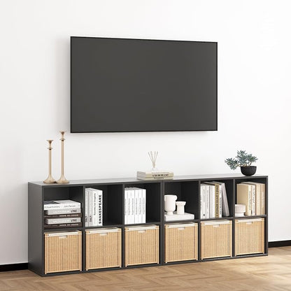 Wooden 6 Cube Storage Organizer - Image 5