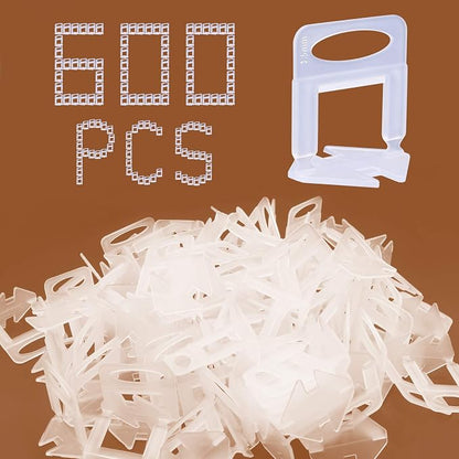 600 PCS Tile Leveling System Clips 1/16'' 600-Piece Tiles Leveler Spacers Tool - Image 2