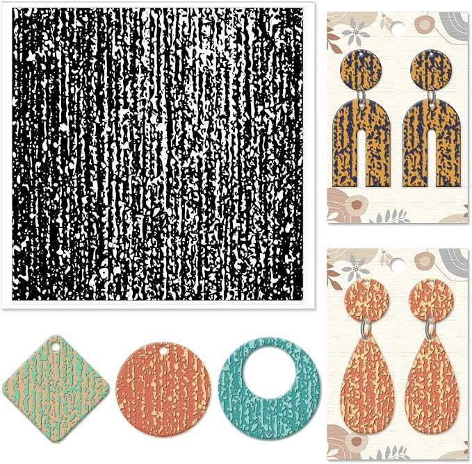 CHGCRAFT Polymer Clay Texture Sheets Sandpaper Texture Silicone Clay Texture by chgcraft