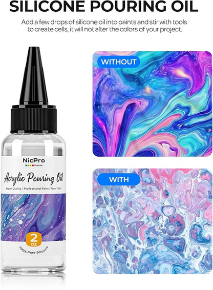 Nicpro 14 Colors Large Bulk Acrylic Pour Paint Set Premixed High Flow Art - Image 4