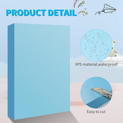 LuckyFoam Blue 5 Pack 12x7.5x1.5 inch Foam Sheets 1.5 Inch Thick Polystyrene - Image 5