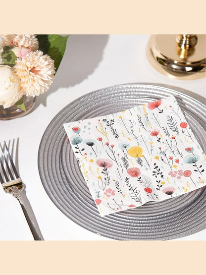 20 pcs Premium Designer Paper Napkins, 3-Ply 6.5x6.5-inches Disposable - Image 5