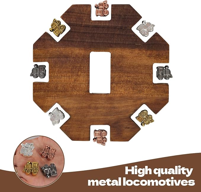8 Players Mexican Train Dominoes Game Set - Image 5