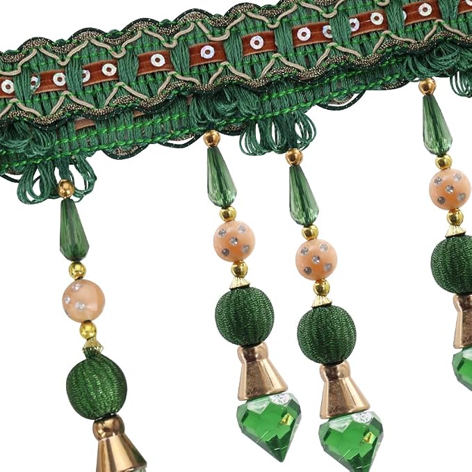 3yards Beading Fringe Trimming Long Beads Tassel Curtain Trim Ribbon Trim - Image 2