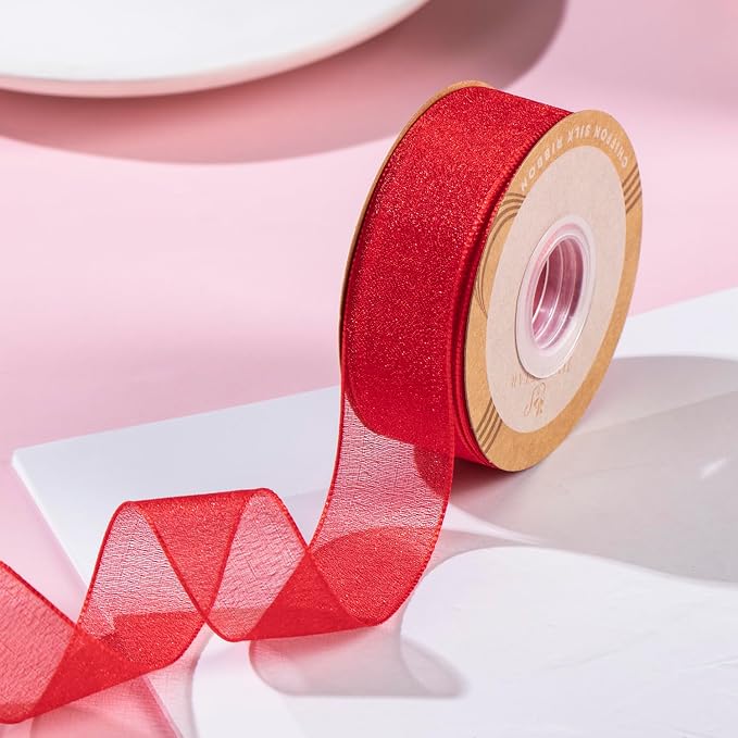 1 Inch Wide Sheer Chiffon Ribbon - Image 2