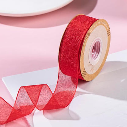 1 Inch Wide Sheer Chiffon Ribbon - Image 2