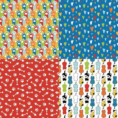 Cat Scrapbook Paper Pad:Cute Pet-Inspired Craft Paper Sheets, Decorative Kitten - Image 3