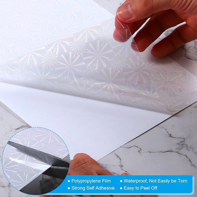 PATIKIL 11.7x8.3" Holographic Sticker Paper, 10Sheets A4 Polypropylene - Image 3