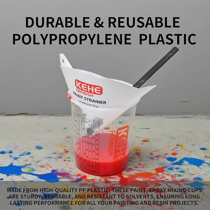 15 PACK Paint Mixing Cups by KEHE REFINISH, 18 oz, Disposable or Reusable - Image 4