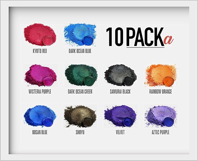 Eye Candy Pigments Variety Mica Pigment Powder Set A by EyeCandyPigments