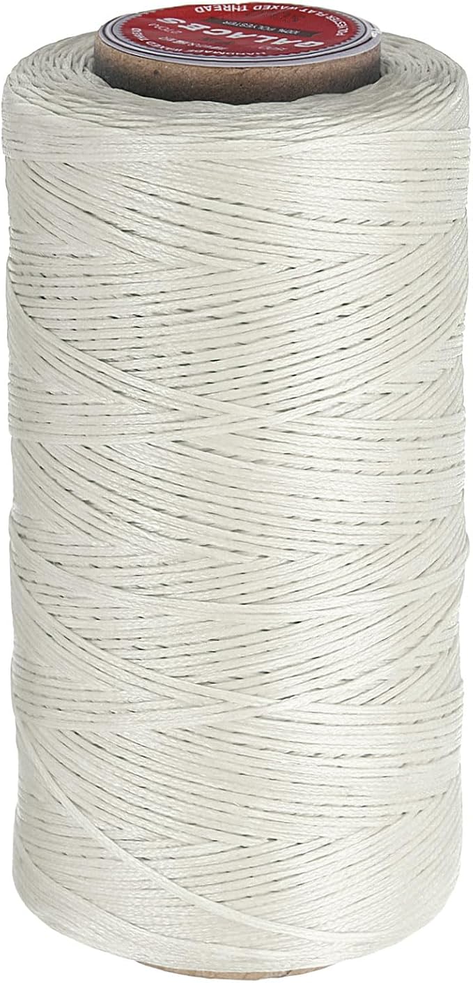 uxcell Flat Leather Sewing Waxed Thread, 270m / 295 Yards Polyester Wax String by uxcell