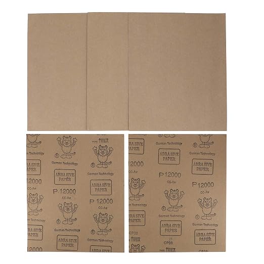 9x11 inch 5 Sheets Sandpaper, Wet or Dry 12000 High Grit Extra Fine Sand Paper - Image 3
