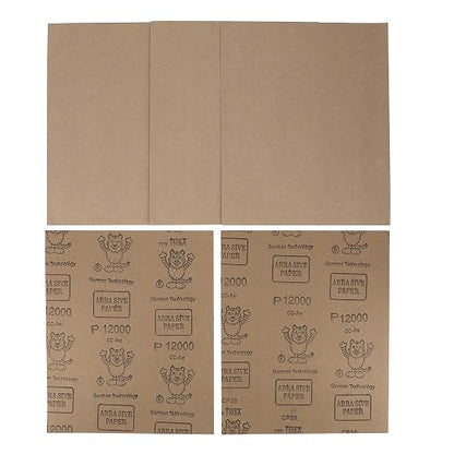 9x11 inch 5 Sheets Sandpaper, Wet or Dry 12000 High Grit Extra Fine Sand Paper - Image 3