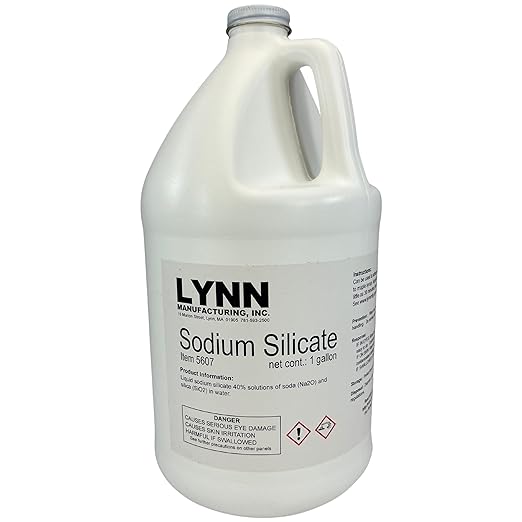 High Temperature Adhesive, 2000F Rated, Sodium Silicate, Water Glass, 40% by LynnManufacturing