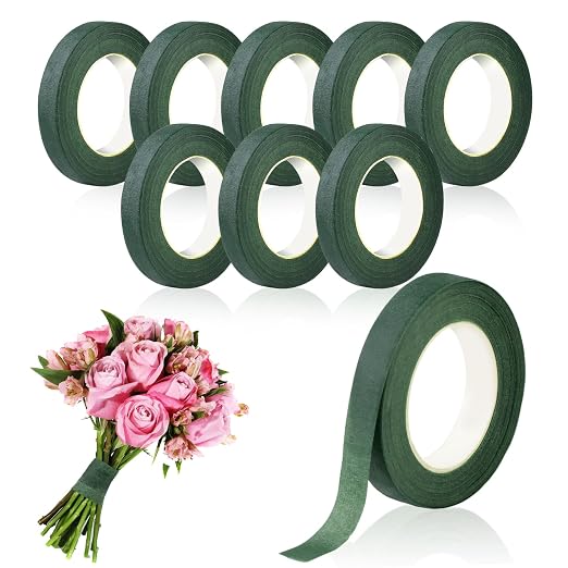 Phinus 9 Rolls Floral Tape, 1/2 Inch x 30 Yard Flower Tape, Bouquet Stem by Phinus
