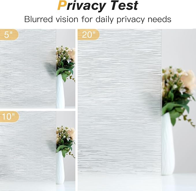 Haton Window Privacy Film, Frosted Glass Privacy Window Clings, Sun Blocking - Image 9