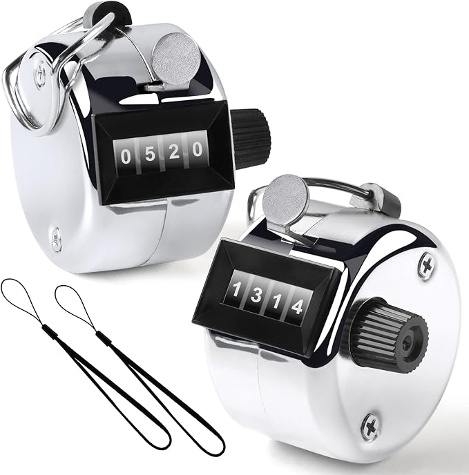 2PCS Premium One Hand Counter Clicker, Manual Mechanical People Counter Clicker by Unknown
