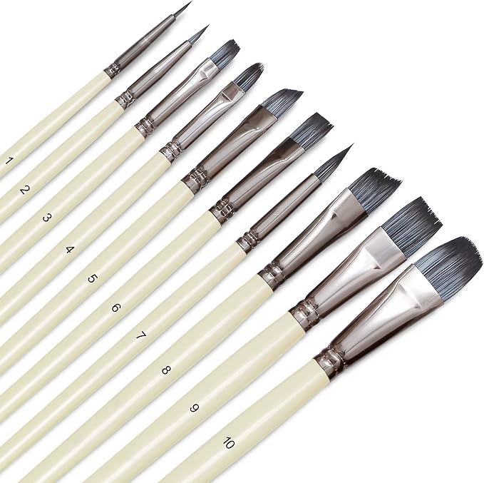 DUGATO Artist Paint Brushes Set 10pcs by DUGATO