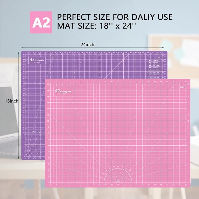 HEADLEY TOOLS 18"x24" Thickened Self Healing Cutting Mat, A2 Rotary Cutting - Image 3