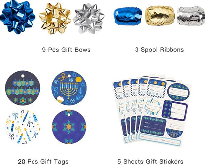 WRAPAHOLIC Hanukkah Wrapping Paper Set - Image 6