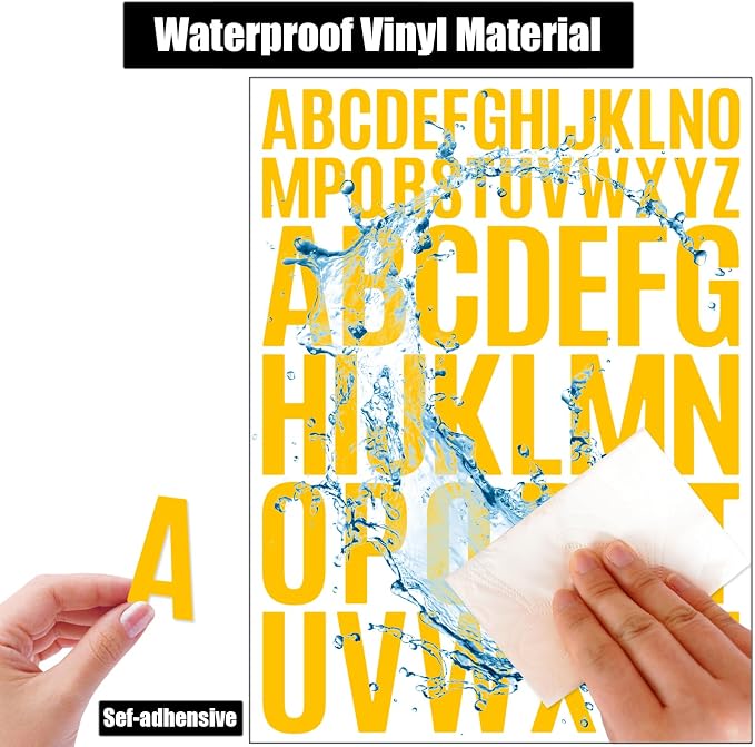 Bemeol Letter Stickers 1560 Pieces 30 Sheets Stick on Vinyl Letters Capital - Image 4