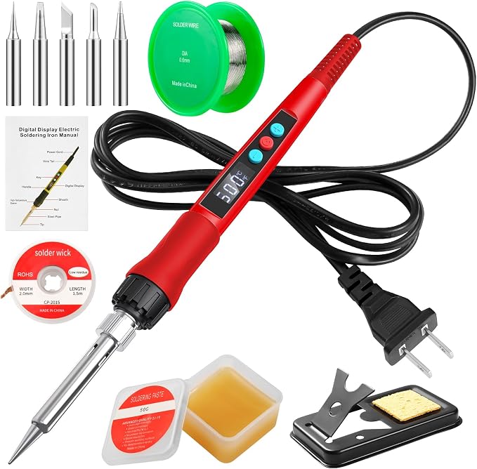 Soldering Iron Kit, 100W LED Digital Solder Gun kits by Q-MINGSoldering