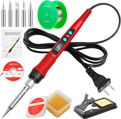 Soldering Iron Kit, 100W LED Digital Solder Gun kits by Q-MINGSoldering