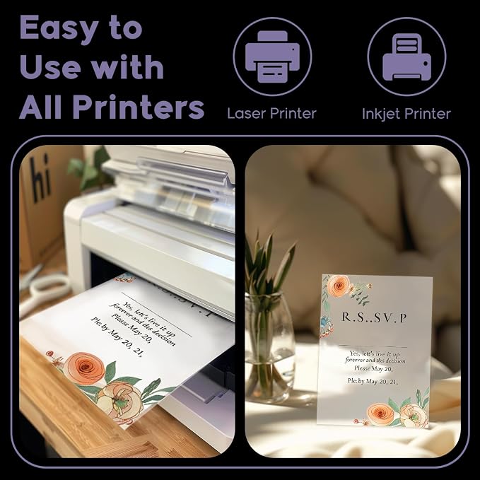 Vellum Paper 8.5 x 11 Translucent Printable, 100 Sheet（100gsm/68lb Vellum - Image 3