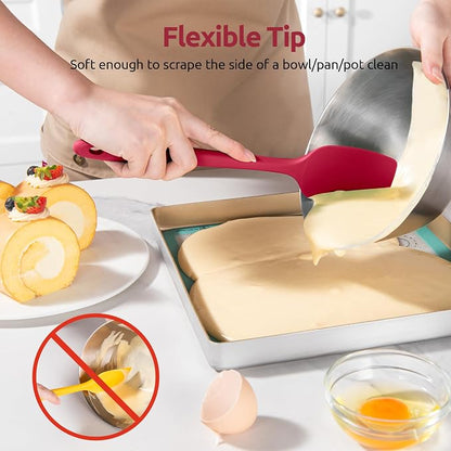 U-Taste Silicone Spatula Set: 600ºF High Heat Resistant, Seamless Food Grade - Image 4