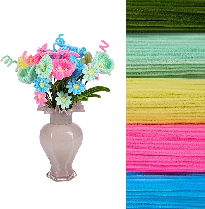 5 Mixed Macaron Colors Chenille Stems Bulk, Gardening Tape, Greeting Card - Image 4