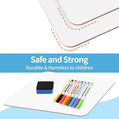 Dry Erase Lapboards Student Pack of 12, 9x12 inch Double Sided White Boards - Image 3
