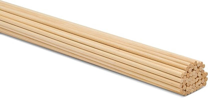 Dowel Rods Wood Sticks Wooden Dowel Rods 3/16 x 36 Inch Unfinished Hardwood by Woodpeckers