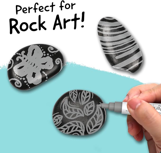 4 Dual Tip Gray Paint Pen Metallic - Image 3