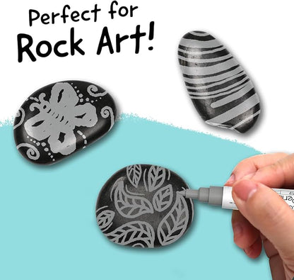 4 Dual Tip Gray Paint Pen Metallic - Image 3