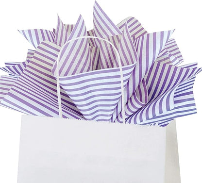 Flexicore Packaging Lilac Purple Pin Stripe Print Gift Wrap Tissue Paper Size: - Image 4