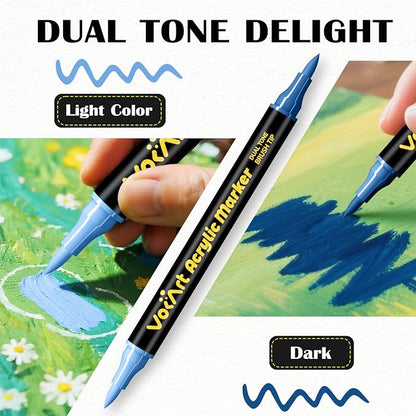 VOKART 60 Colors Acrylic Paint Markers - Image 3