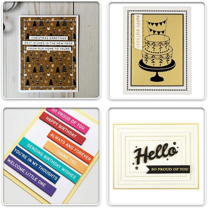 ORIGACH Elegant Everyday Sentiments Words Hot Foil Plate and Die Cuts Sets - Image 6