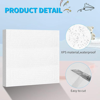 LuckyFoam White 4 Pack 12x12x1 inch Foam Sheets 1 Inch Thick Polystyrene - Image 4