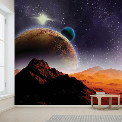wall26 Peering into a Vibrantly Colored Space Wall Mural, Removable Sticker - Image 2