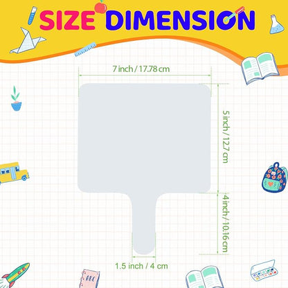 30 Pcs Dry Erase Answer Paddle 7 x 9 Inch Handheld Wooden White Board Double - Image 2
