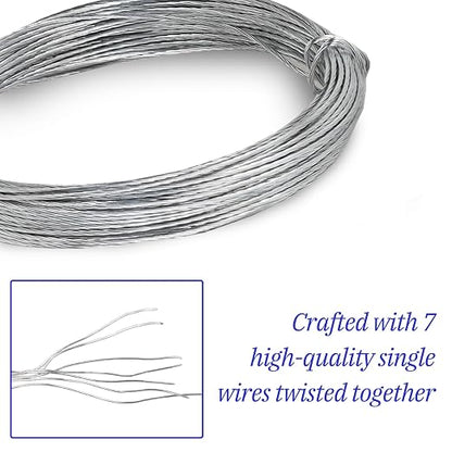32.8 Feet/10m Stainless Steel Picture Hanging Wire, Heavy Duty Metal Wire - Image 3