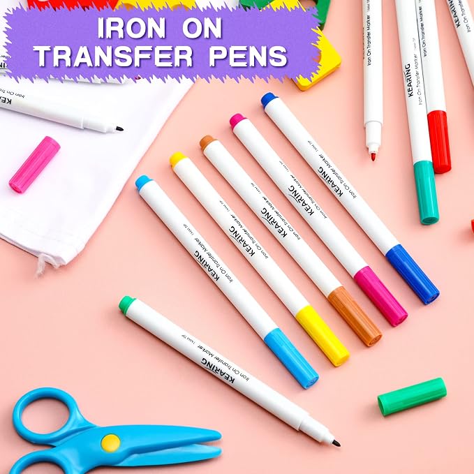 Crtiin 12 Pcs Iron on Transfer Markers Sublimation Markers Embroidery Transfer - Image 2