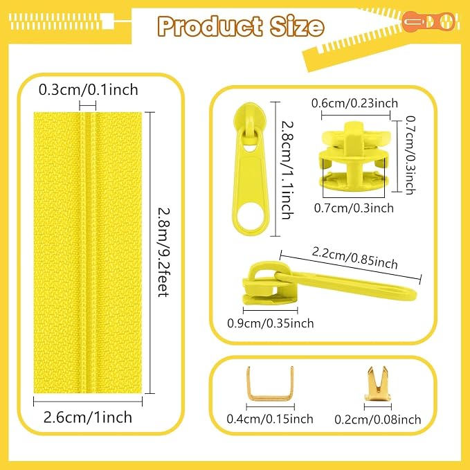 DOITEM 14 Colors Zippers by Yard, 3 mm Zipper 39 Meter 43.5 Yard Nylon Endless - Image 3