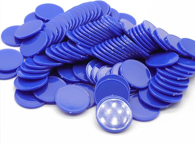 Set of 100 Opaque Plastic Learning Counters Mini Poker Chips Game Tokens by HAKITAROOM